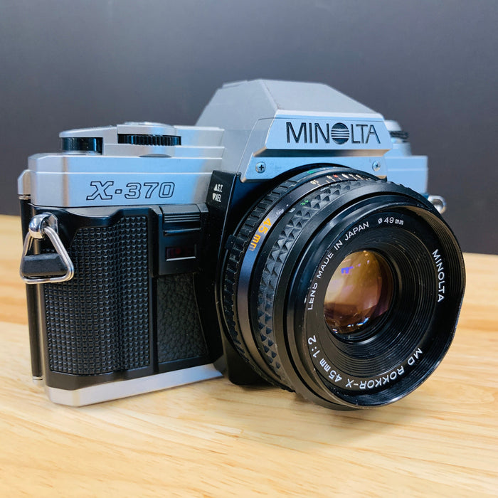 Minolta X-370 with Minolta MD Rokkor X 45mm F/2 Lens