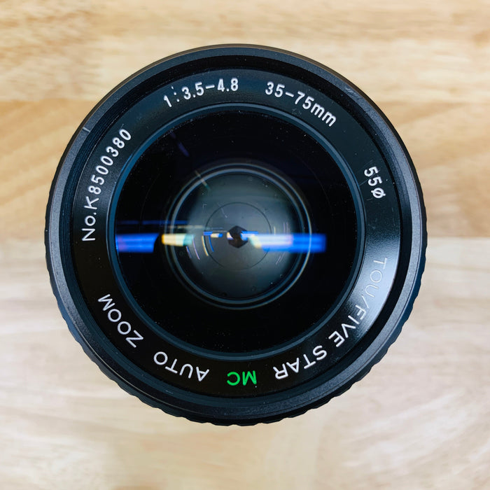 Tou/Five Star MC Auto Zoom f3.5-4.8 35-75mm Macro Lens {55}