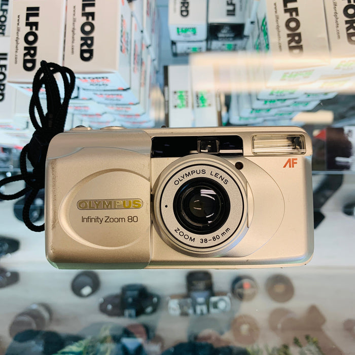 Olympus Infinity Zoom 80 AF 35mm Quartz Date Film Camera Serial No: 6021248
