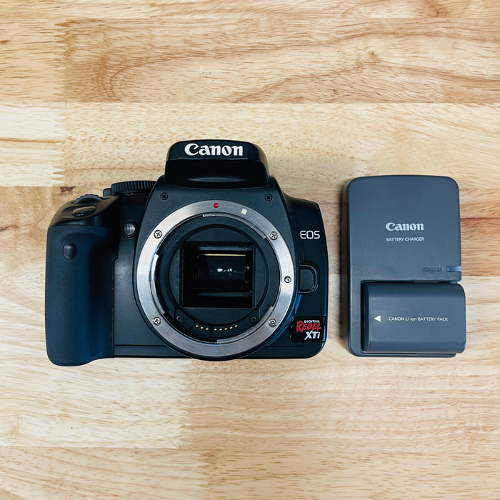 USED Canon EOS Rebel XTI DSLR Camera Body, Black {10.1MP}