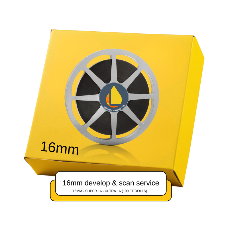 16mm FILM (100 FT ROLLS) / Develop and Scan Service - Legacy Photo Lab
