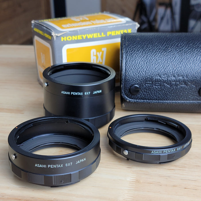 Pentax 6x7  Extension Tubes 1-2-3 Set - Mint Honeywell Box