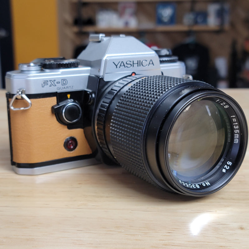 Yashica FXD 35mm SLR with 135mm f/2.8 lens