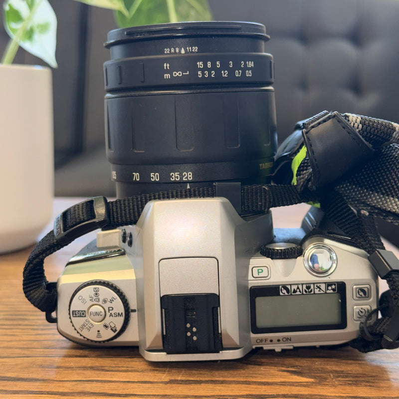 Minolta Maxxum 5 35mm Film Camera with Tamron AF 28–105mm f/4–5.6 Lens