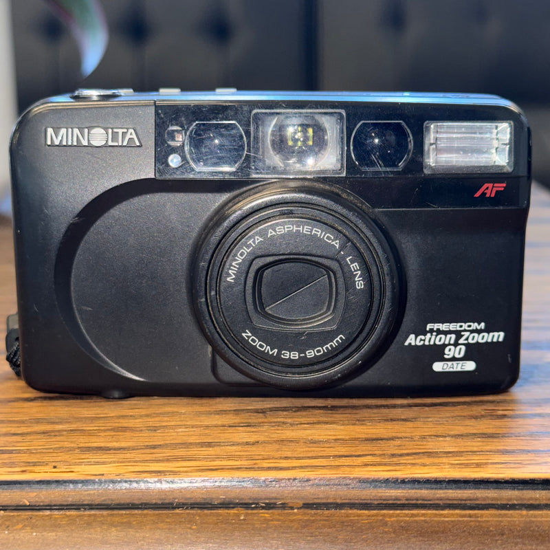 Minolta Freedom Action Zoom 90 – 35mm Point & Shoot Film Camera, 38‑90mm Zoom