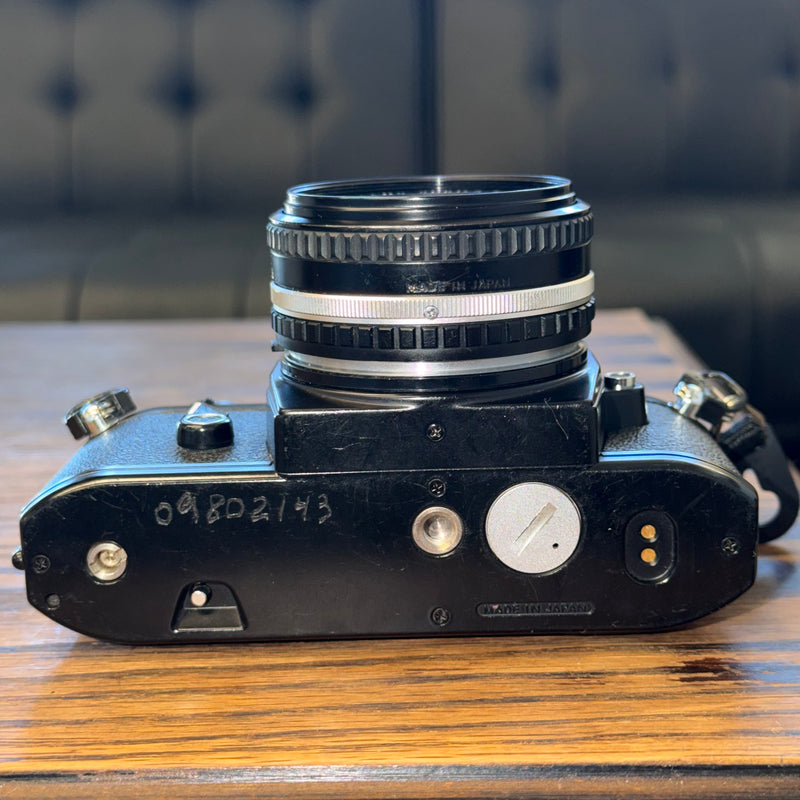 Nikon EM 35mm SLR Film Camera + Nikon Series E 50mm f/1.8 Lens