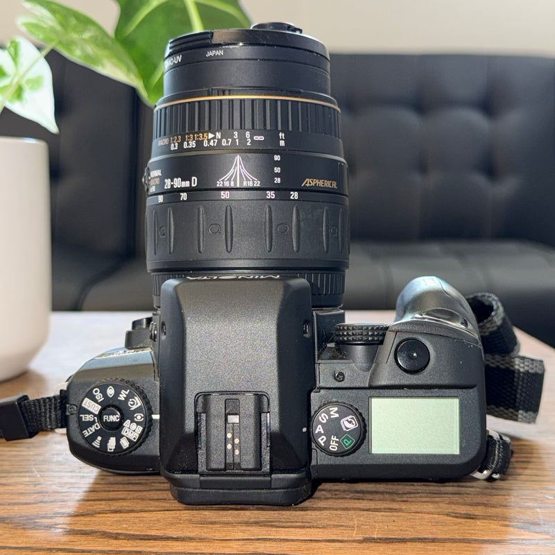 Minolta Maxxum 70 35mm Film Camera with Quantaray 28–90mm Macro Lens