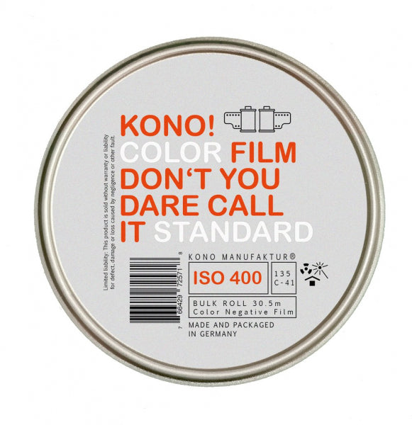 KONO! COLOR 400 35mm Color Negative Film - 100 Foot Bulk Roll
