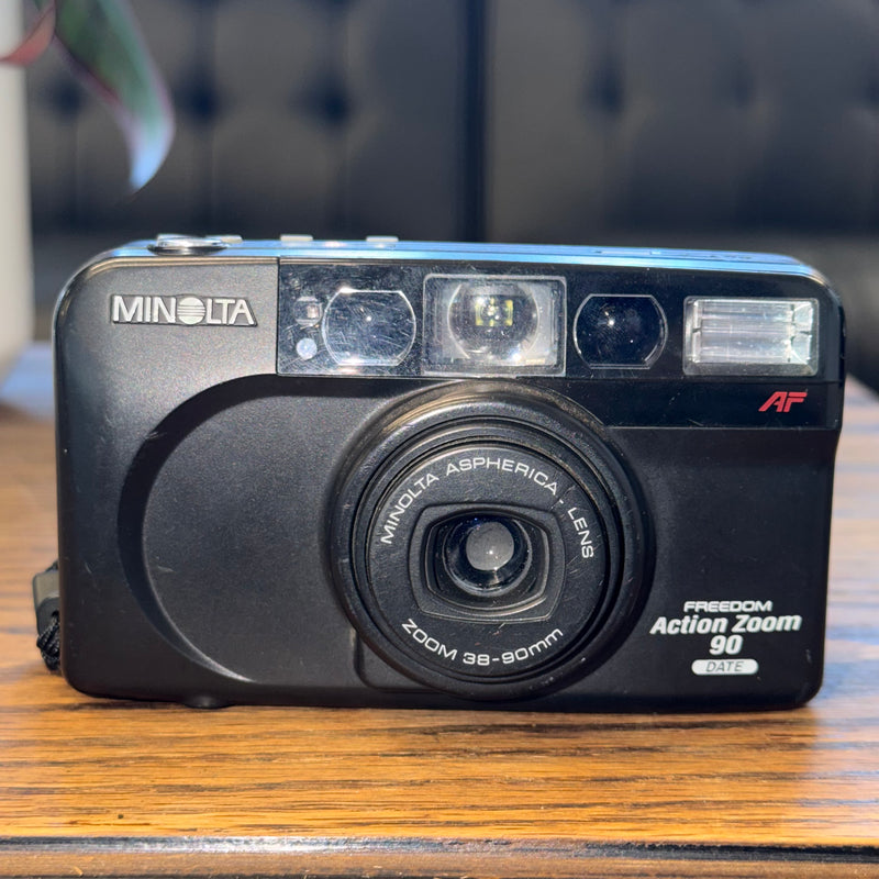 Minolta Freedom Action Zoom 90 – 35mm Point & Shoot Film Camera, 38‑90mm Zoom