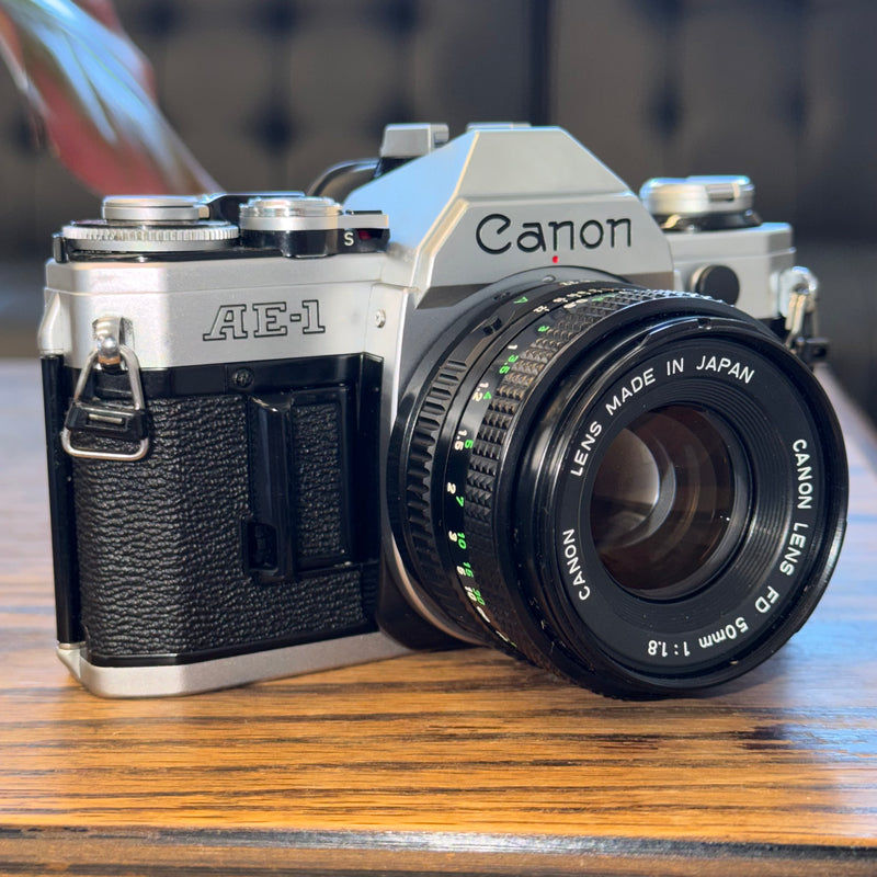 Canon AE-1 35mm SLR + Canon FD 50mm f/1.8 Lens
