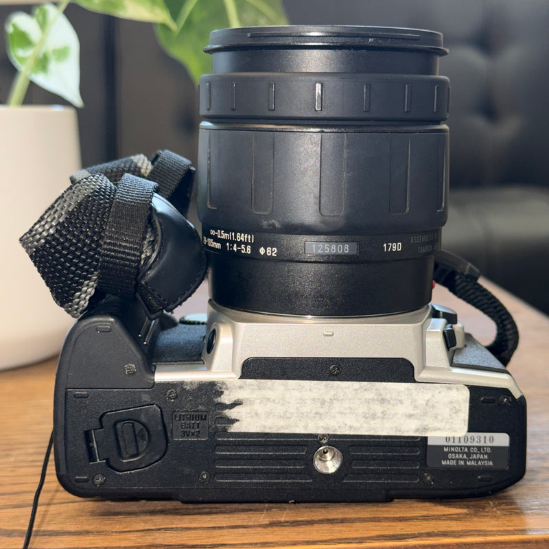 Minolta Maxxum 5 35mm Film Camera with Tamron AF 28–105mm f/4–5.6 Lens