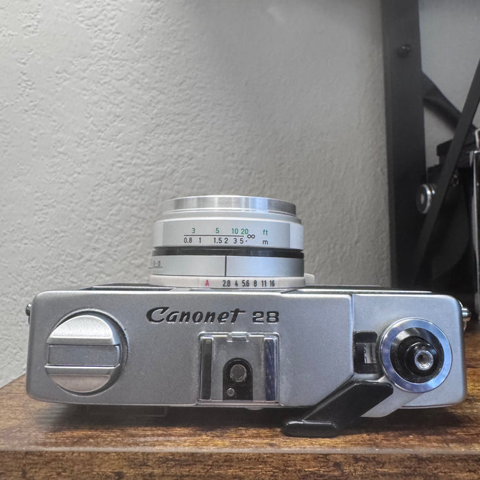 Canon Canonet 28 — 35 mm Rangefinder Film Camera (40 mm f/2.8 Lens, Program Auto Exposure)