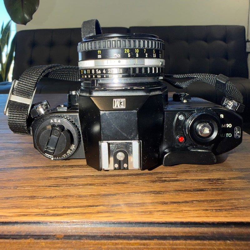 Nikon EM 35mm SLR Film Camera + Nikon Series E 50mm f/1.8 Lens