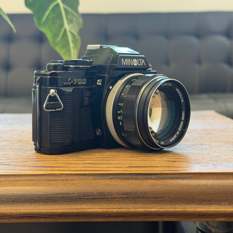 Minolta X-700 35mm Film Camera with Rokkor-PF 58mm f/1.4 Lens
