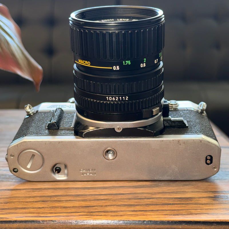 Canon AE-1 35mm SLR + Canon FD 35-70mm f/3.5-4.5 Zoom Lens