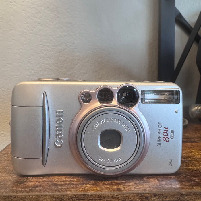 Canon Sure Shot 80u Date 35mm Point & Shoot Film Camera – 38-80 mm Zoom Lens | Tested & Working