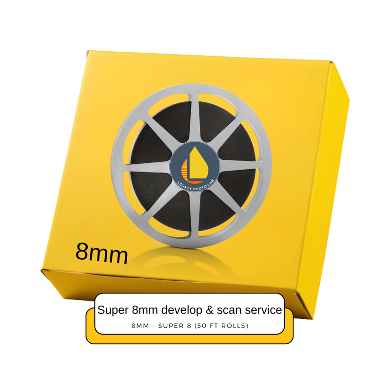 SUPER 8 FILM (50 FT ROLLS) / Develop and Scan Service - Legacy Photo Lab
