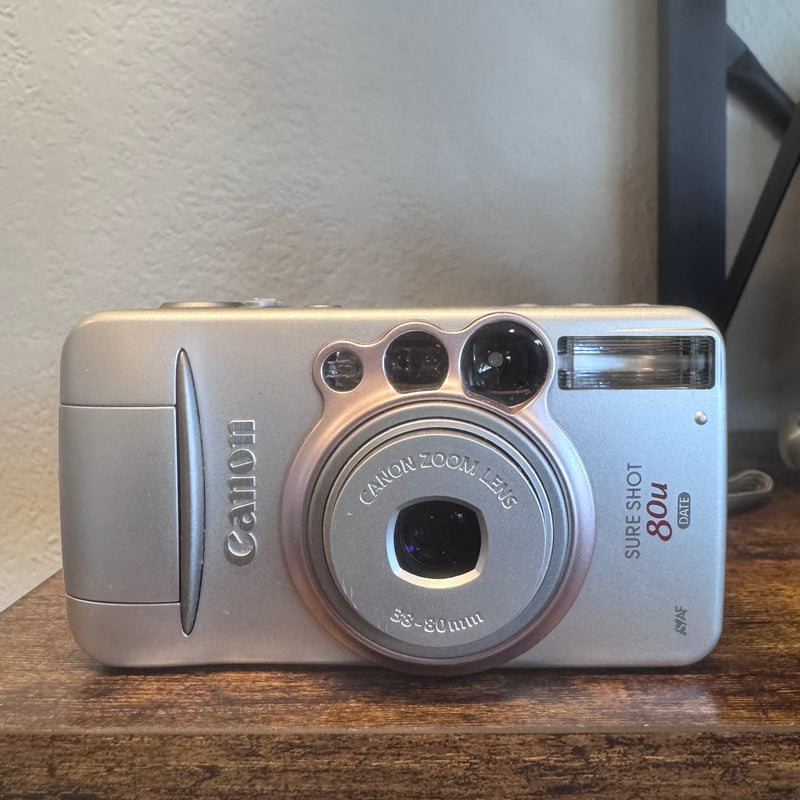 Canon Sure Shot 80u Date 35mm Point & Shoot Film Camera – 38-80 mm Zoom Lens | Tested & Working