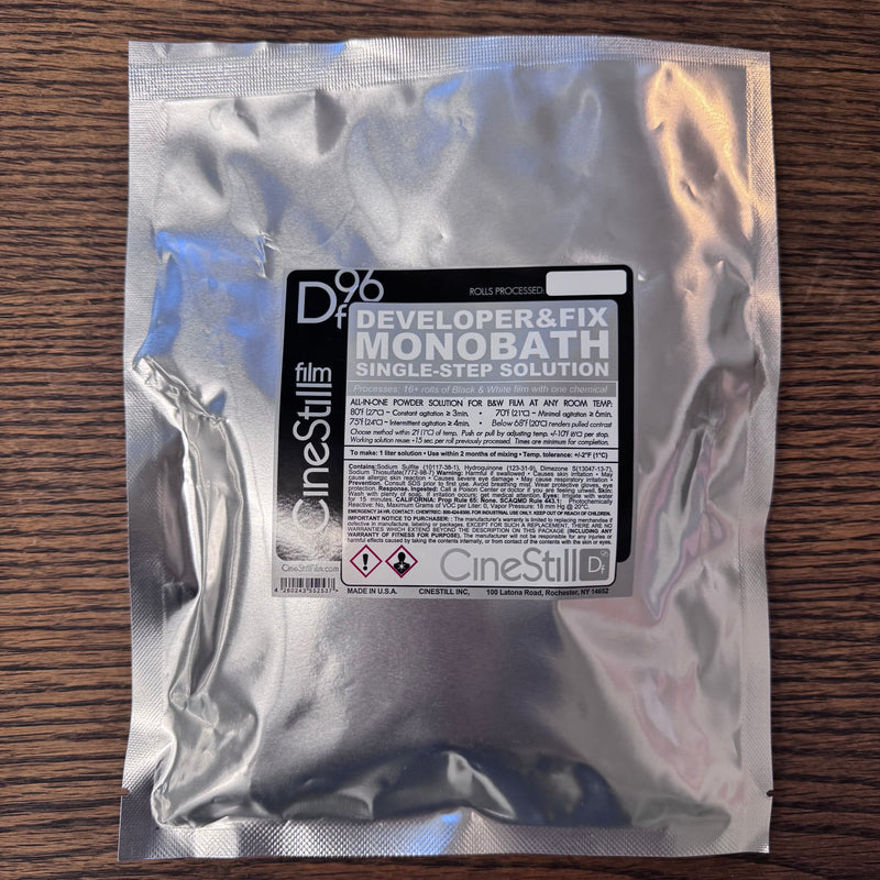 Df96 “Developer & Fix” B&W Monobath Single-Step Solution processes 16+ rolls of B&W film with one chemical From CineStill