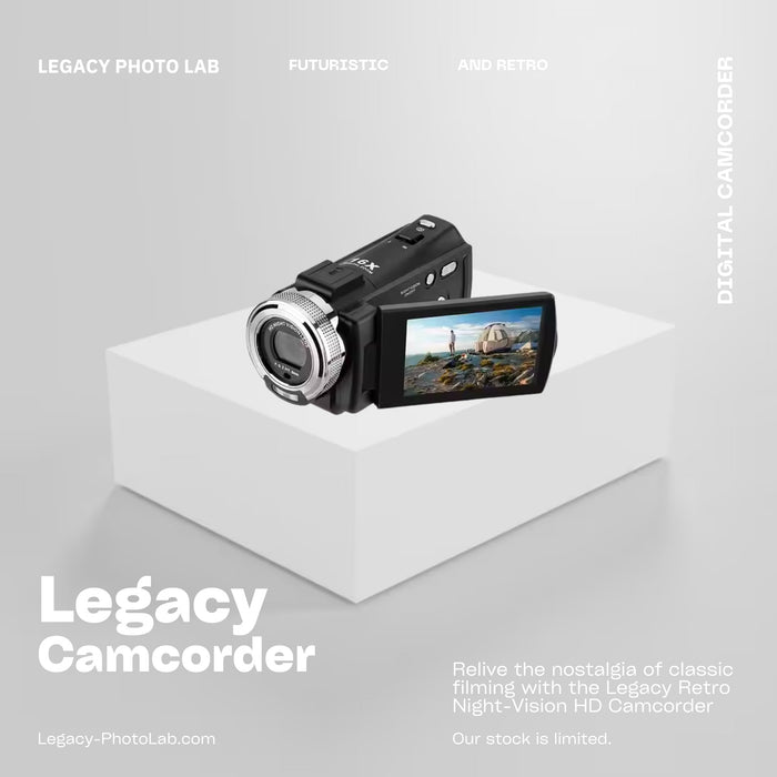 Legacy Retro Night-Vision HD Digital Camcorder (32GB) - Handheld Video Camera
