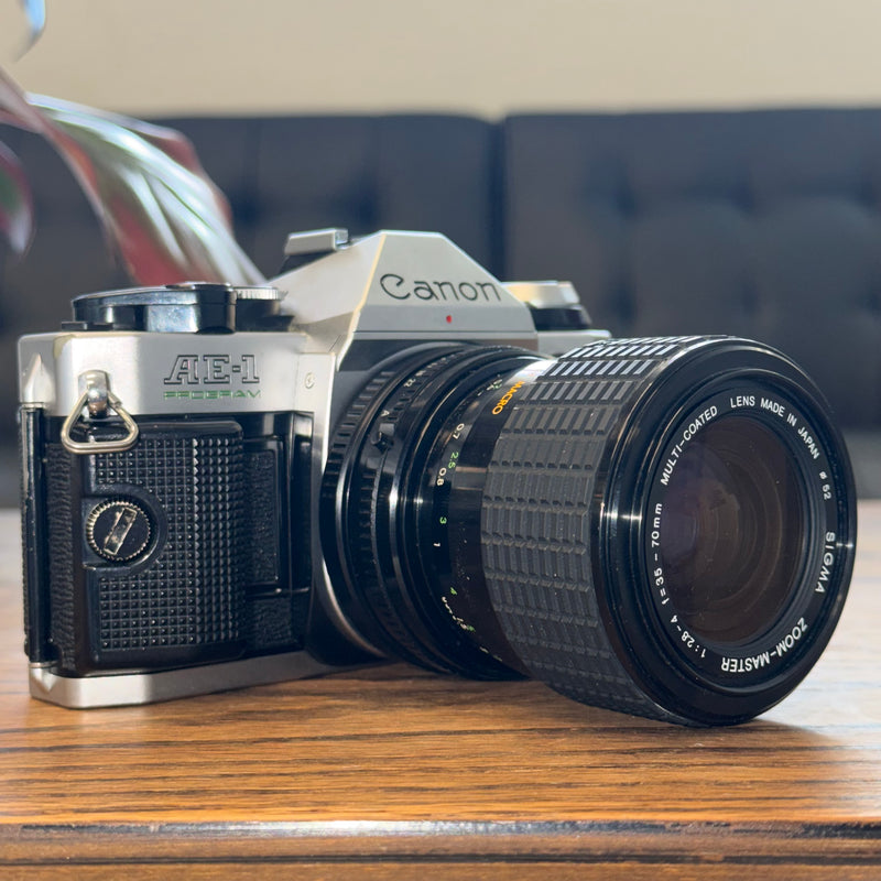 Canon AE-1 Program 35mm SLR + Sigma Zoom-Master 35-70mm f/2.8-4 Lens