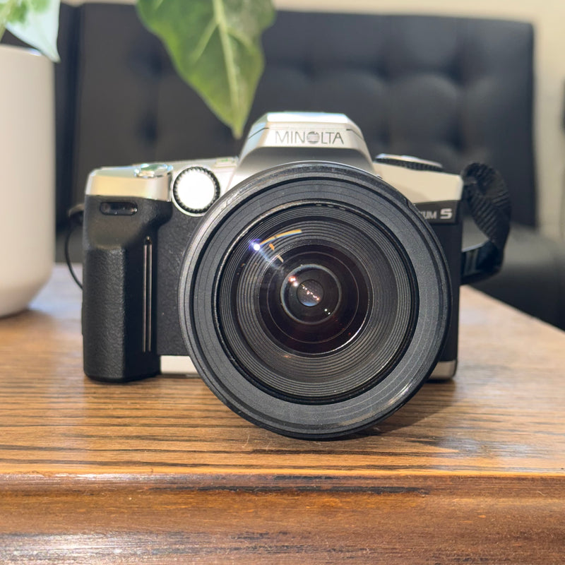 Minolta Maxxum 5 35mm Film Camera with Tamron AF 28–105mm f/4–5.6 Lens