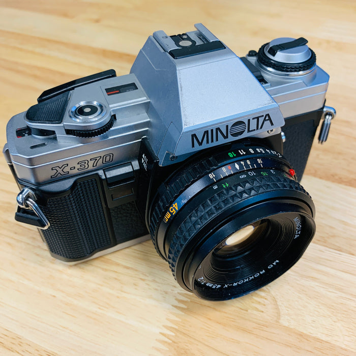 Minolta X-370 with Minolta MD Rokkor X 45mm F/2 Lens