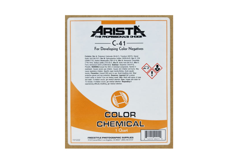Arista C-41 Liquid Color Negative Film Developing Kit - 1 Quart