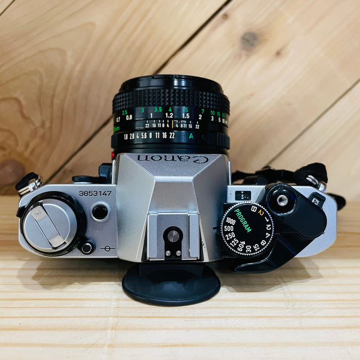 Canon AE-1 Program with 50mm f/1.8 lens S#3853147