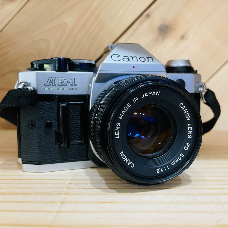 Canon AE-1 Program with 50mm f/1.8 lens S#3853147