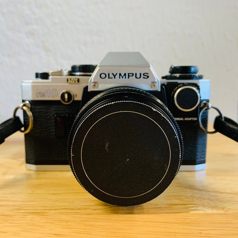 Olympus OM10 Chrome 35mm Camera w/ 50mm Lens
