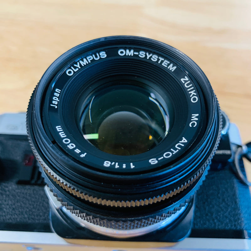 Olympus OM10 Chrome 35mm Camera w/ 50mm Lens