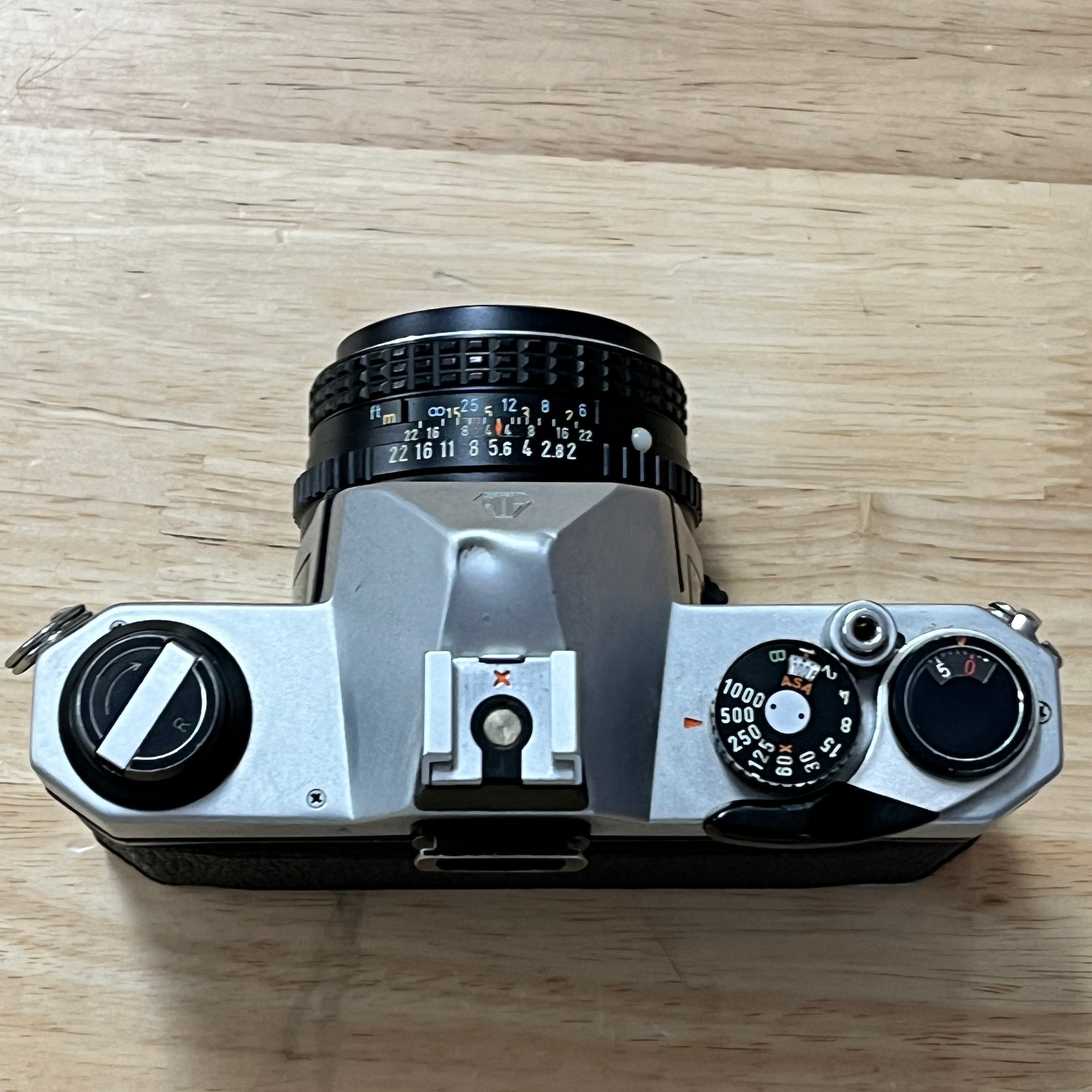 Pentax K1000 35mm Camera Body Only, Chrome — Legacy Photo Lab of