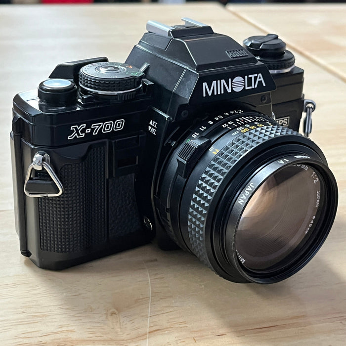 Minolta X-700 SLR Film Camera Body, Black W/ 50mm 2.0