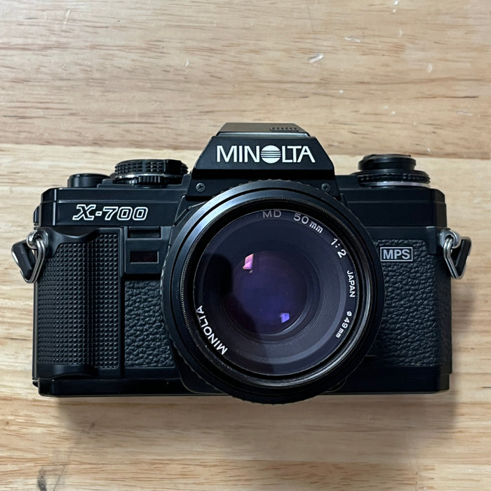 Minolta X-700 SLR Film Camera Body, Black W/ 50mm 2.0