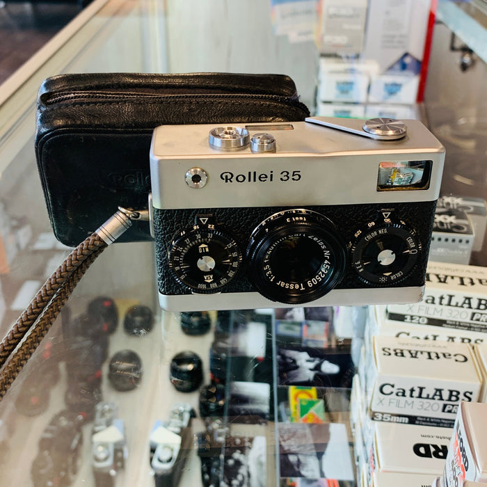 Rollei 35 40mm f/3.5 Tessar Camera, Made in Germany, Chrome {24}