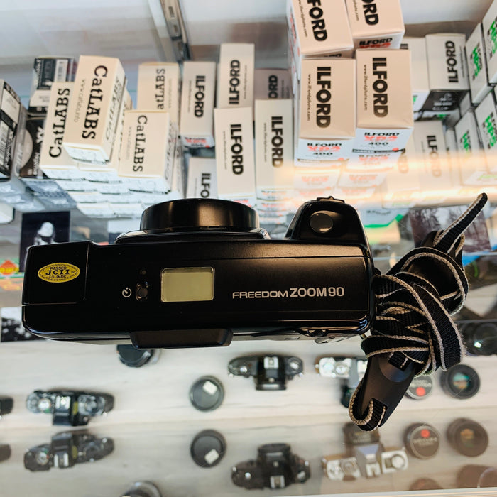 Minolta Freedom Action Zoom 90 35mm Film Camera, Black Serial No: 20132085