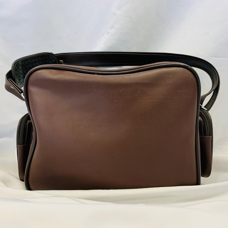 Vintage brown leather camera bag