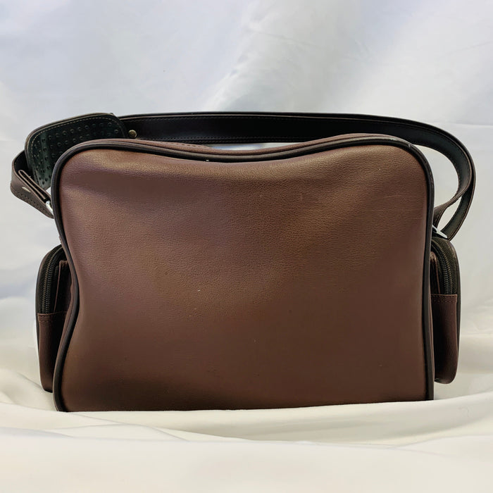 Vintage brown leather camera bag