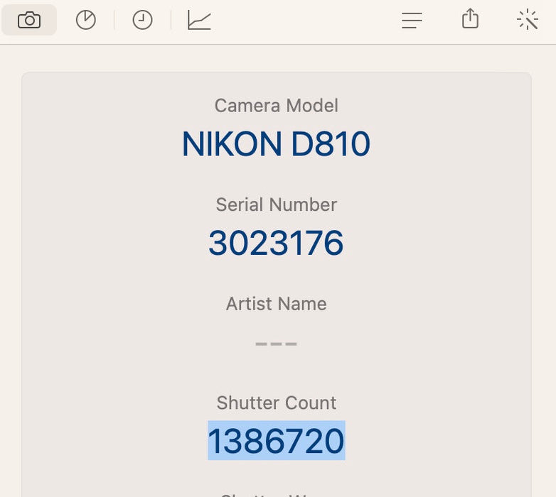 USED Nikon D810 "New Shutter assembly" Body only {36MP}