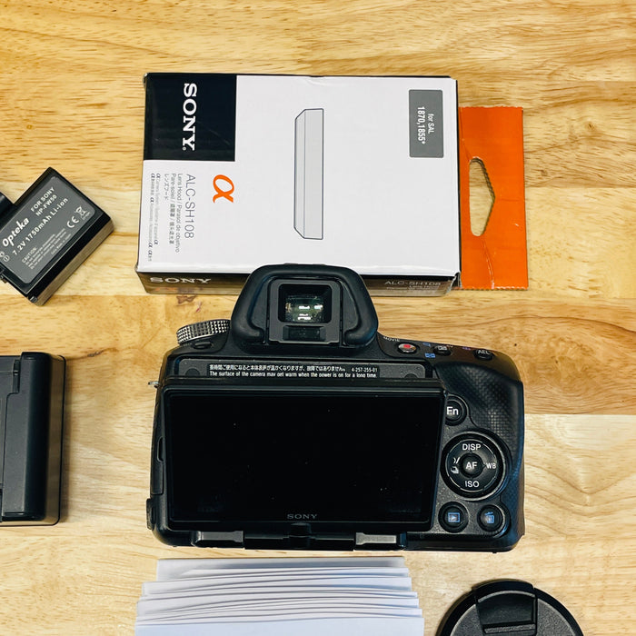 USED Sony Alpha DSLR-SLT-A55 Digital Camera W/18-55mm Lens and extras