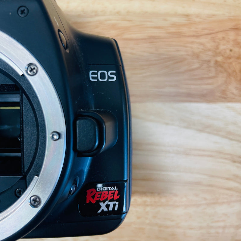 USED Canon EOS Rebel XTI DSLR Camera Body, Black {10.1MP}