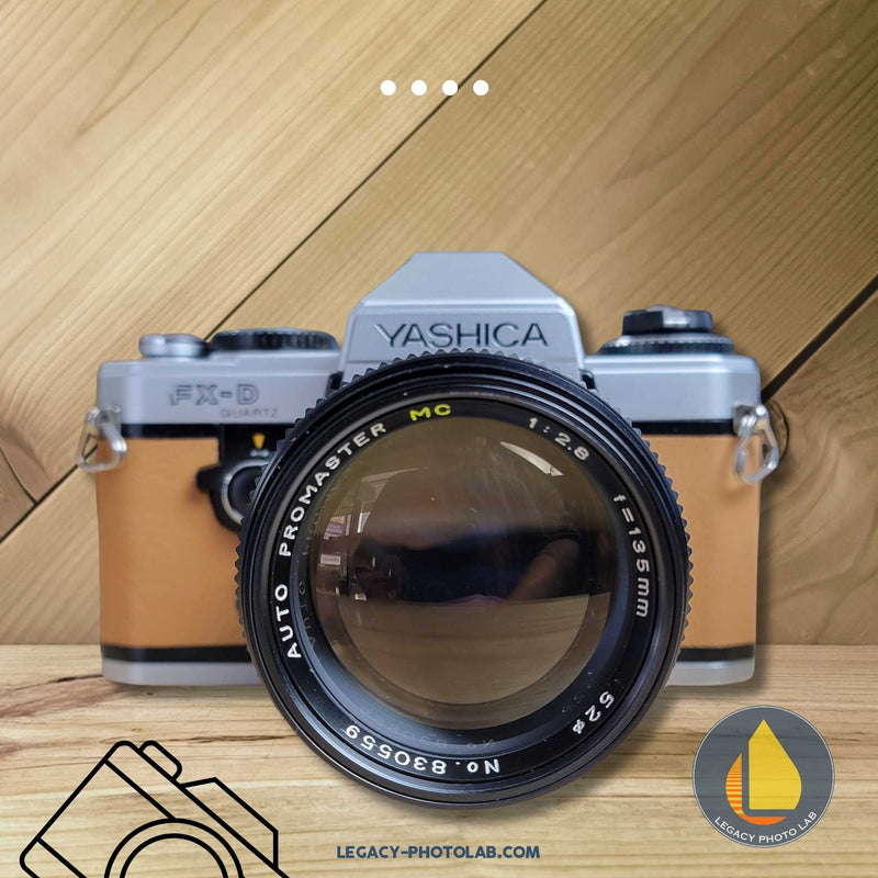 Yashica FXD 35mm SLR with 135mm f/2.8 lens