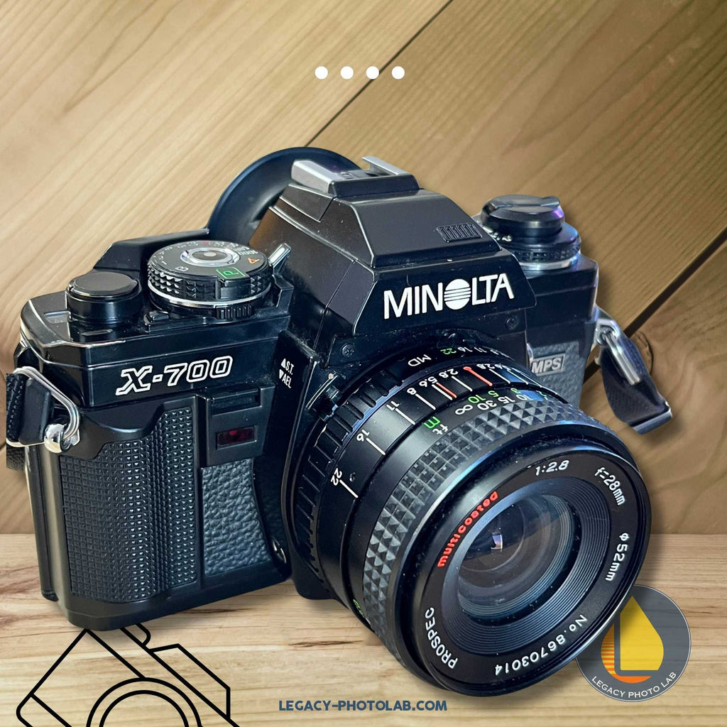 Minolta X-700 w/28mm 2.8 prospec lens — Legacy Photo Lab of Dallas